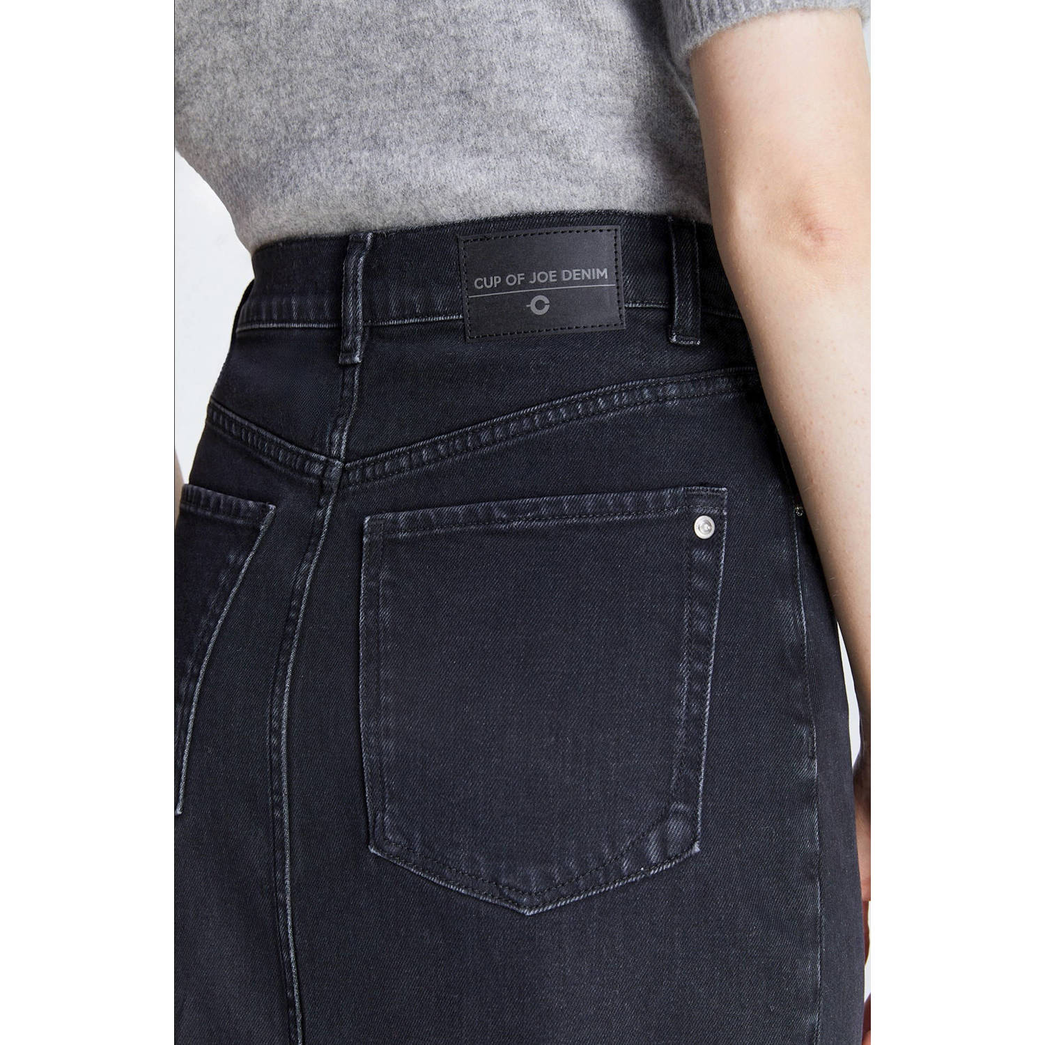 Cup of Joe Denim spijkerrok black denim