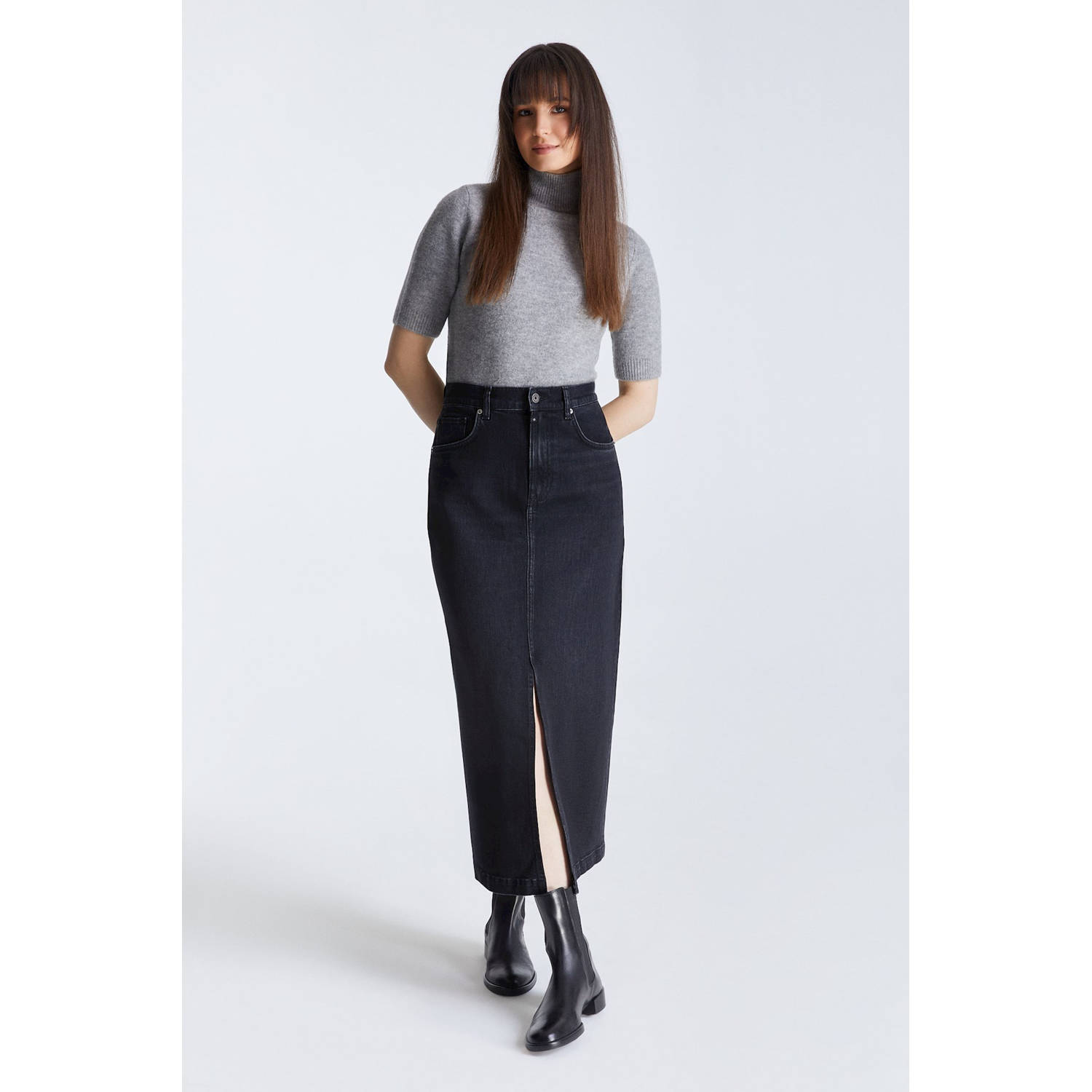 Cup of Joe Denim spijkerrok black denim