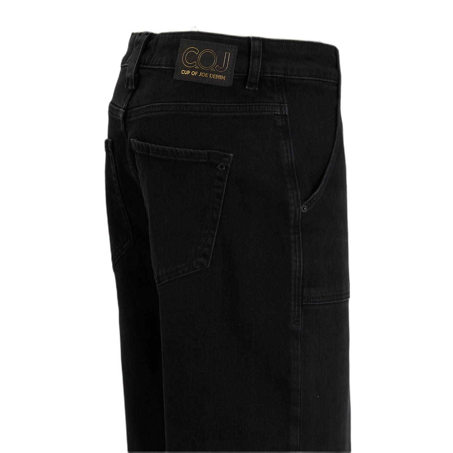 Cup of Joe Denim high wide leg jeans black denim