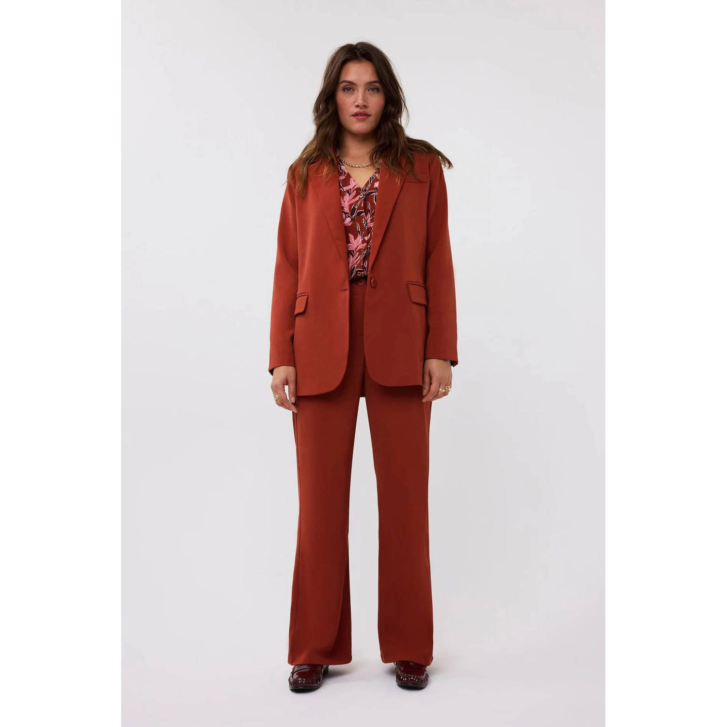 Ydence oversized blazer roodbruin