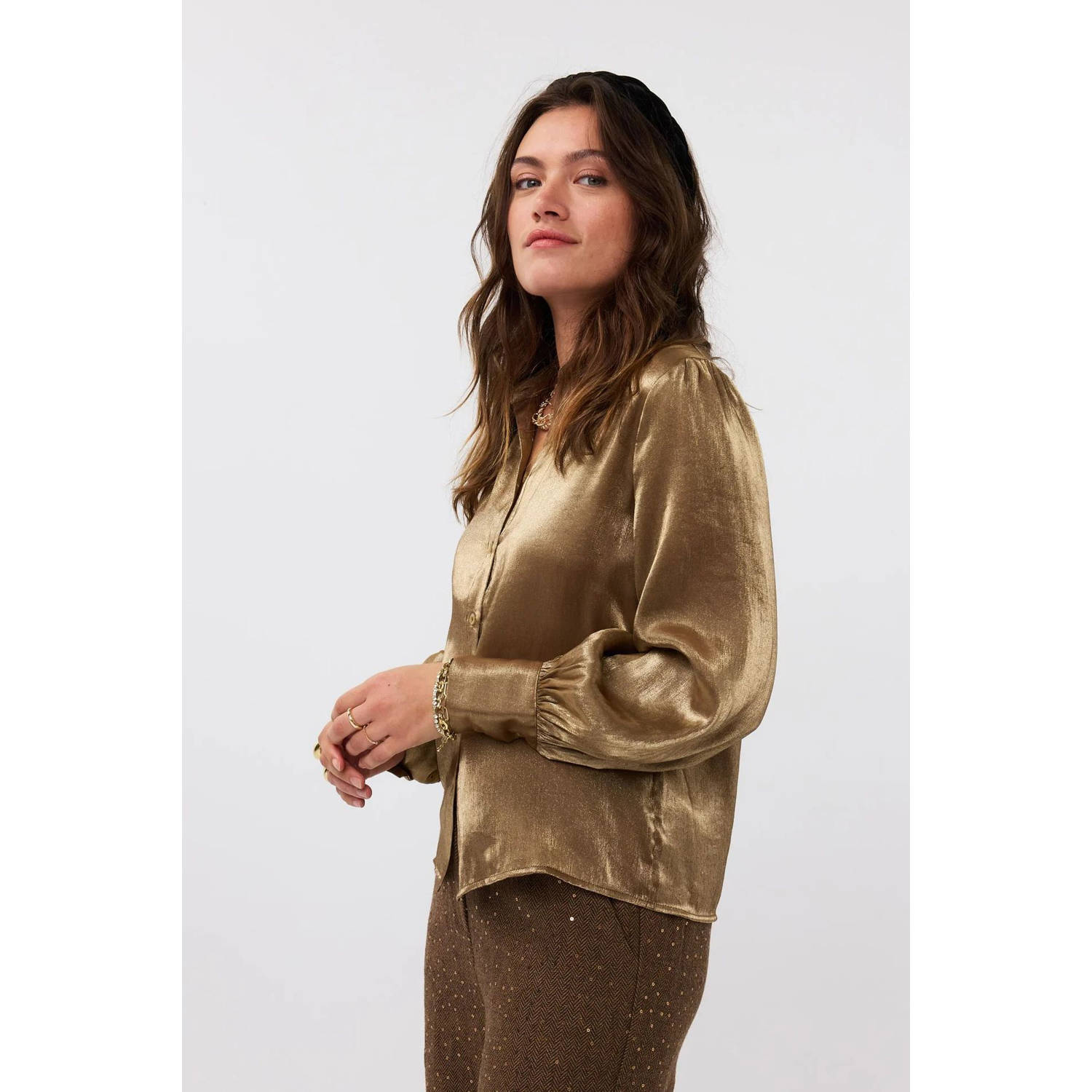Ydence blouse bruin