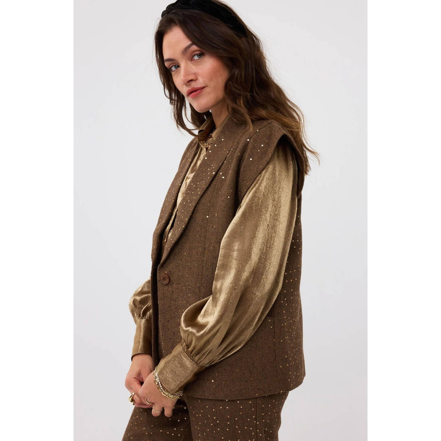 Ydence blouse bruin