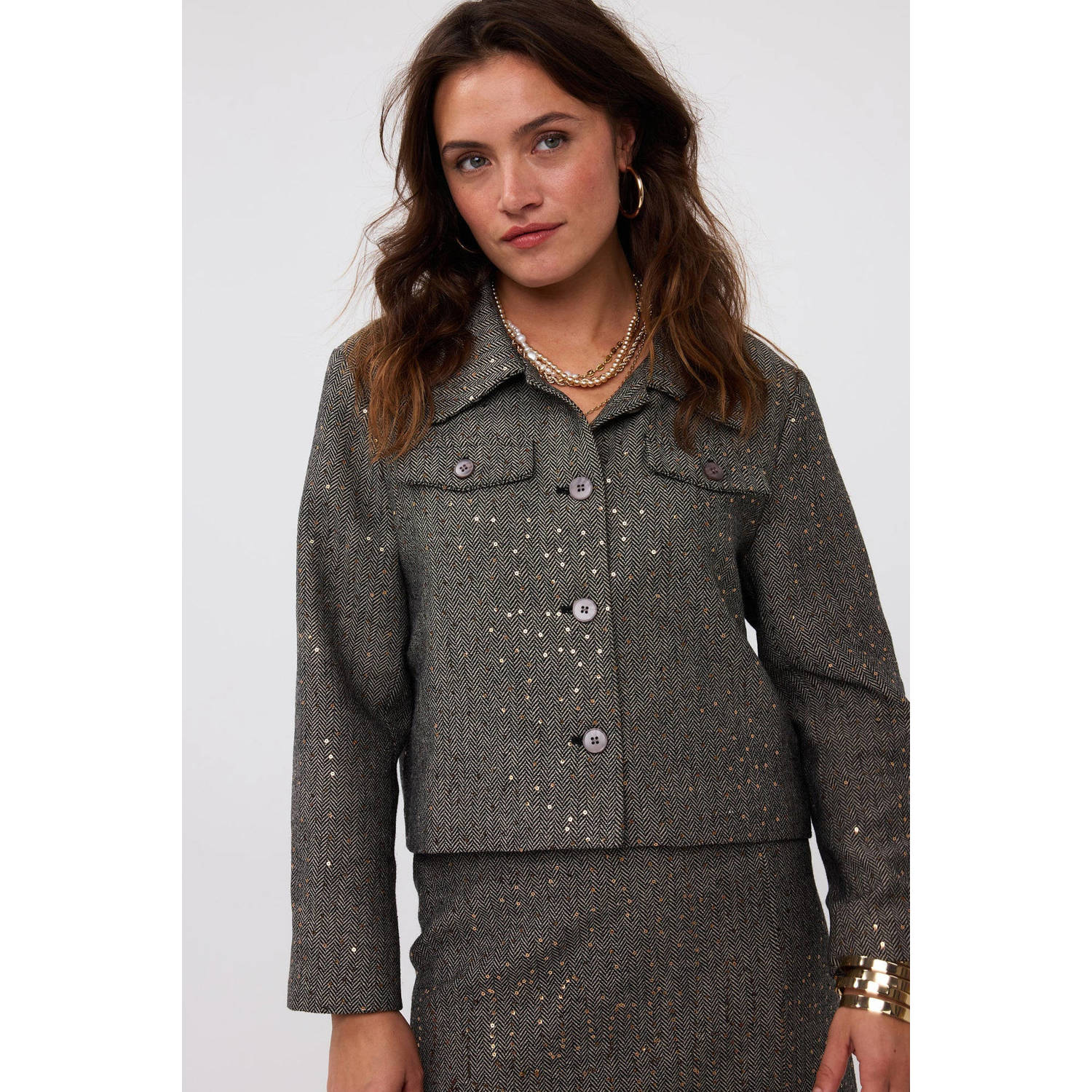 YDENCE Dames Jassen Jacket Halsey Zwart