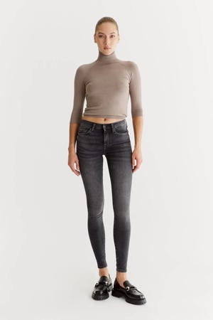 high waist super skinny jeans grey denim