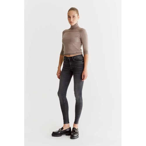 Cup of Joe Denim high waist super skinny jeans grey denim afbeelding