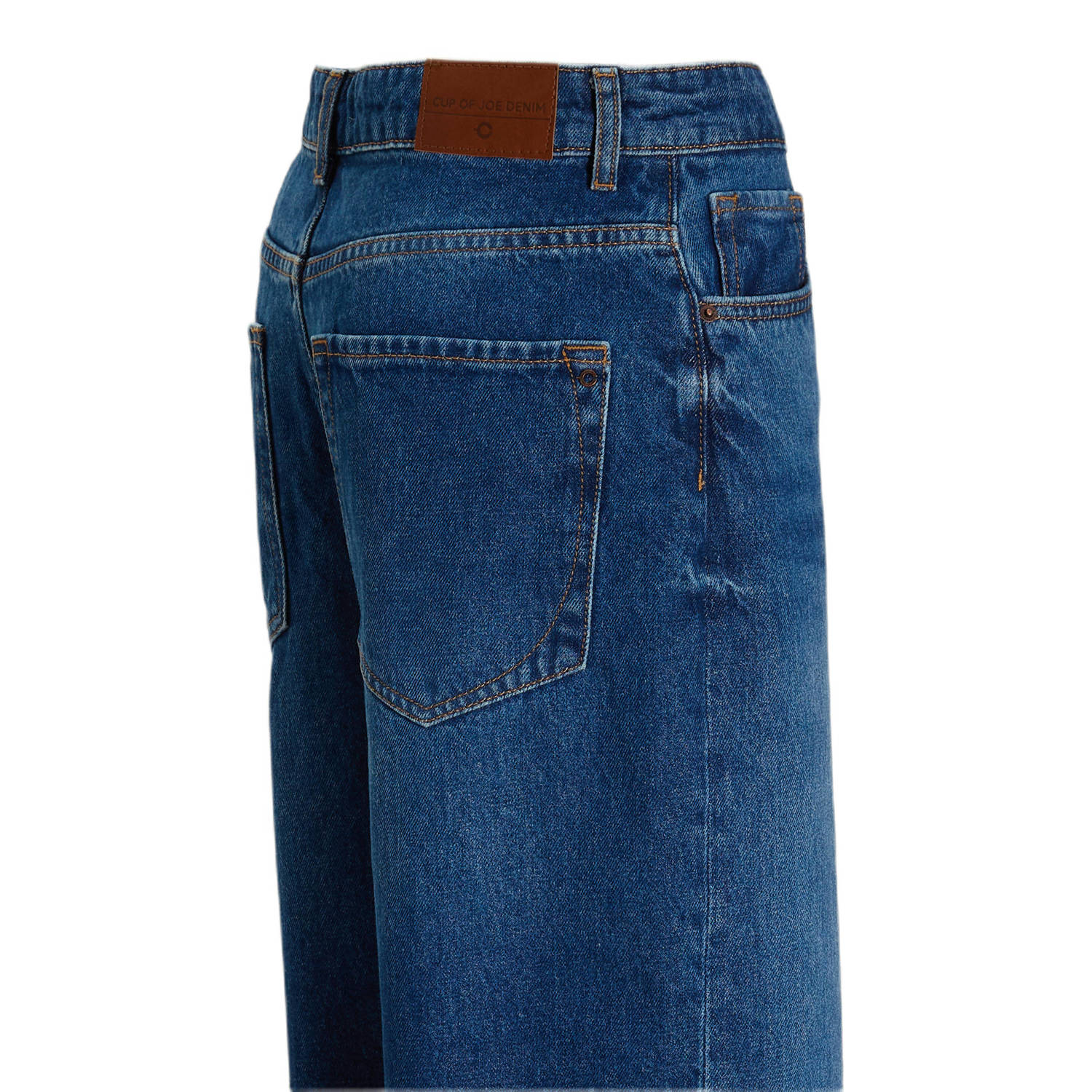 Cup of Joe Denim high wide leg jeans medium blue denim