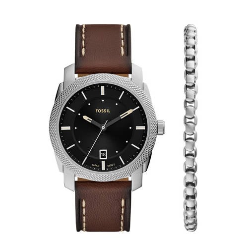 Fossil horloge + armband FS6081SET Machine zilverkleurig afbeelding