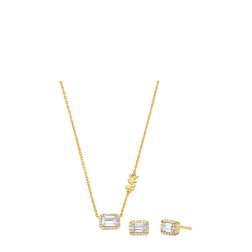 Michael Kors oorbellen + ketting MKC1759CZSET goudkleurig afbeelding