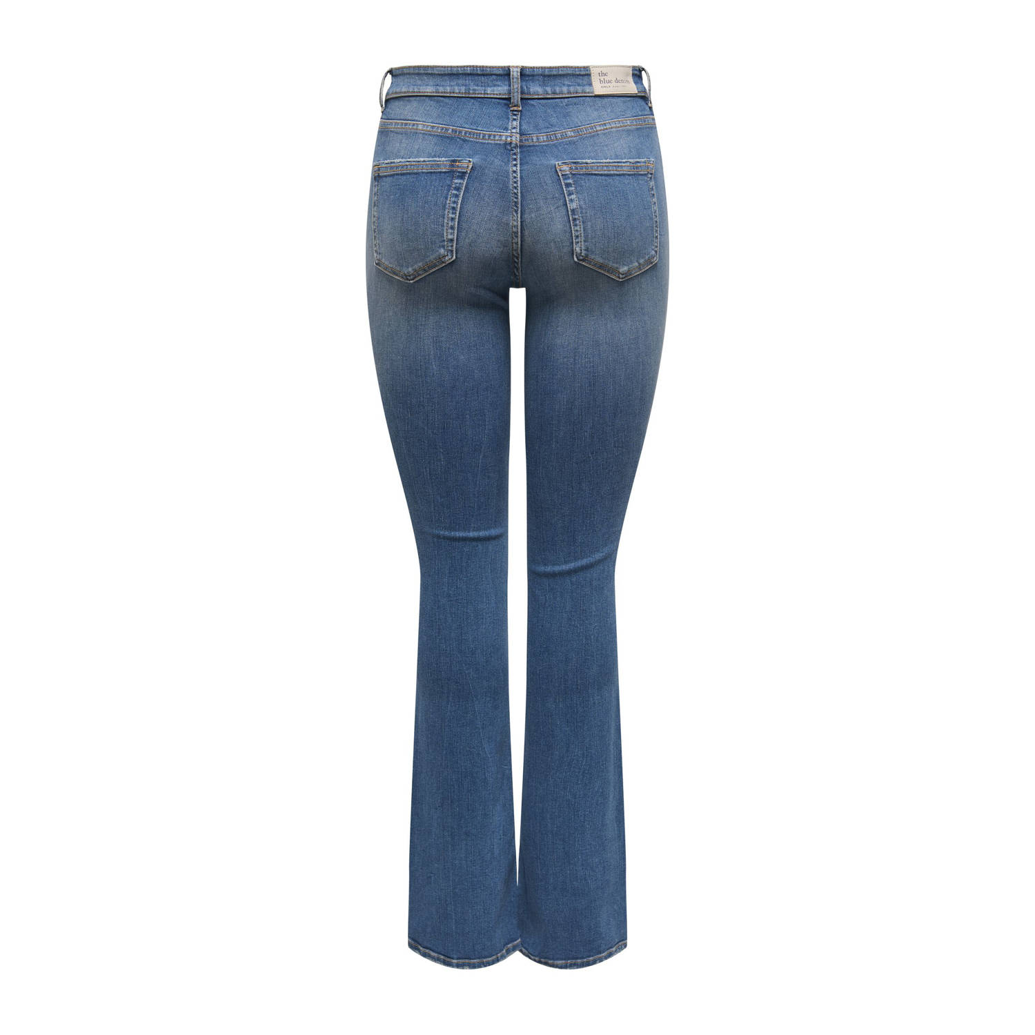 ONLY TALL regular waist flared jeans medium blue denim