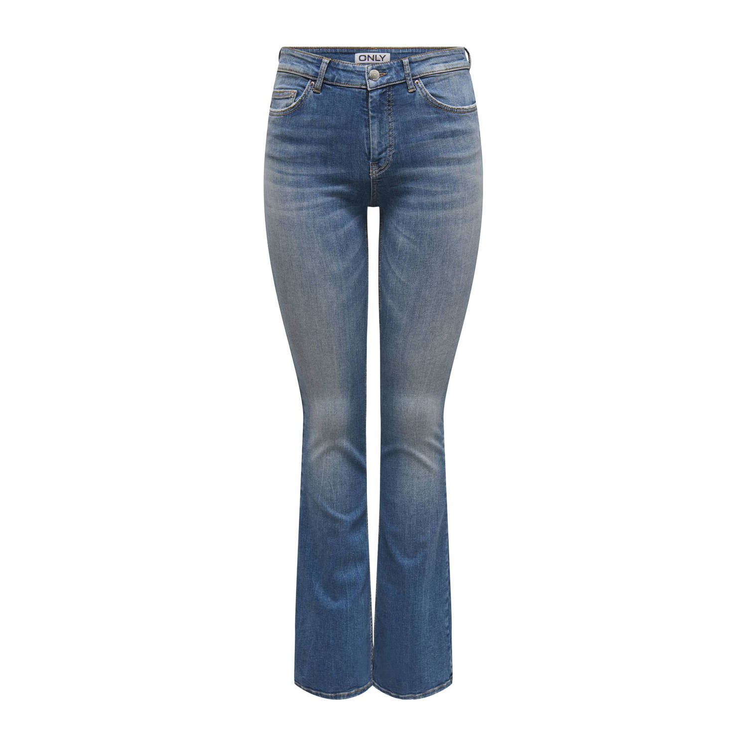 ONLY TALL regular waist flared jeans medium blue denim