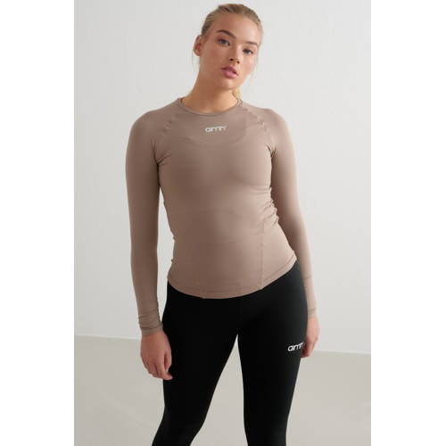 Aim'n sportshirt Soft Basic taupe afbeelding