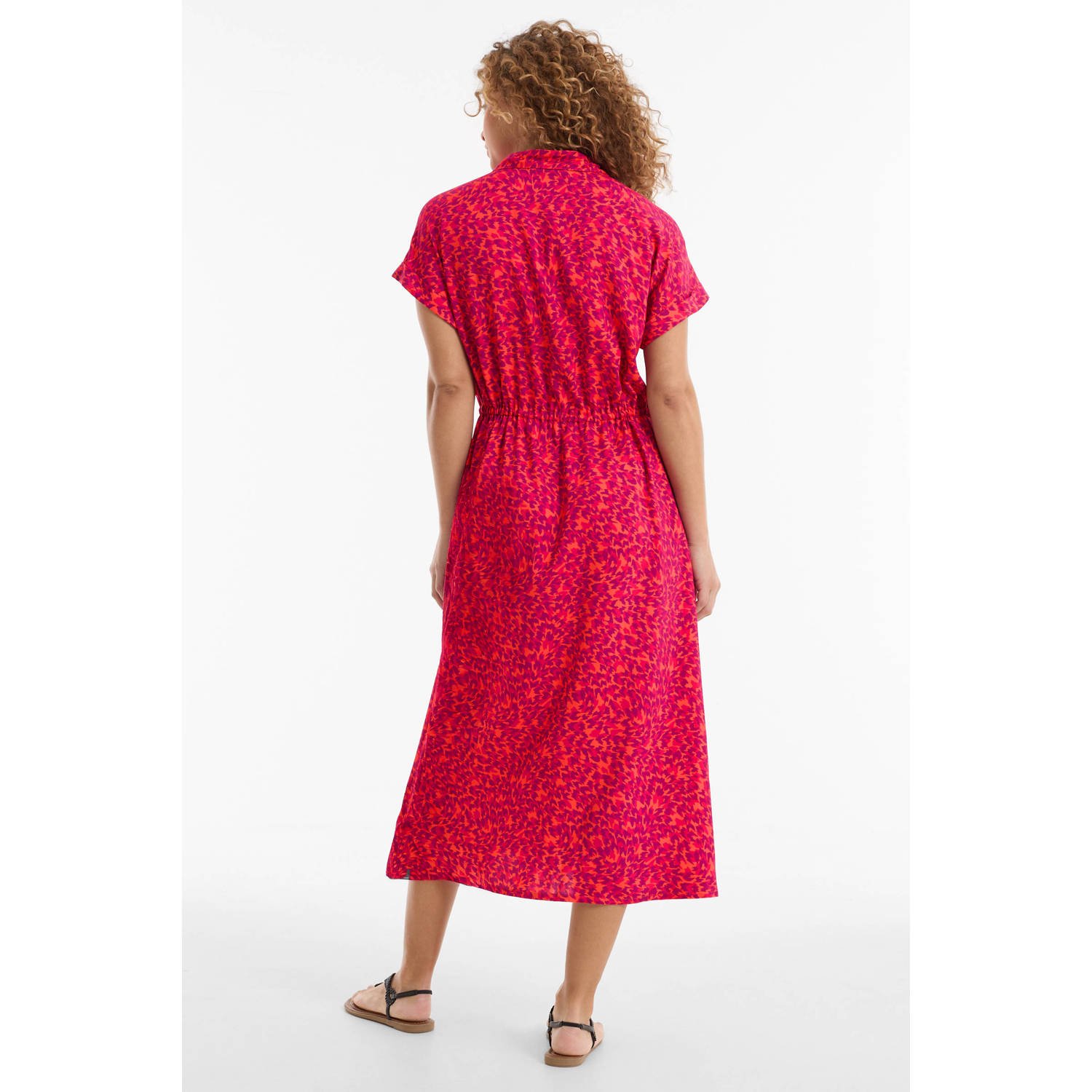 anytime blousejurk met all over print roze paars