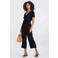 Anytime jumpsuit met linnen zwart