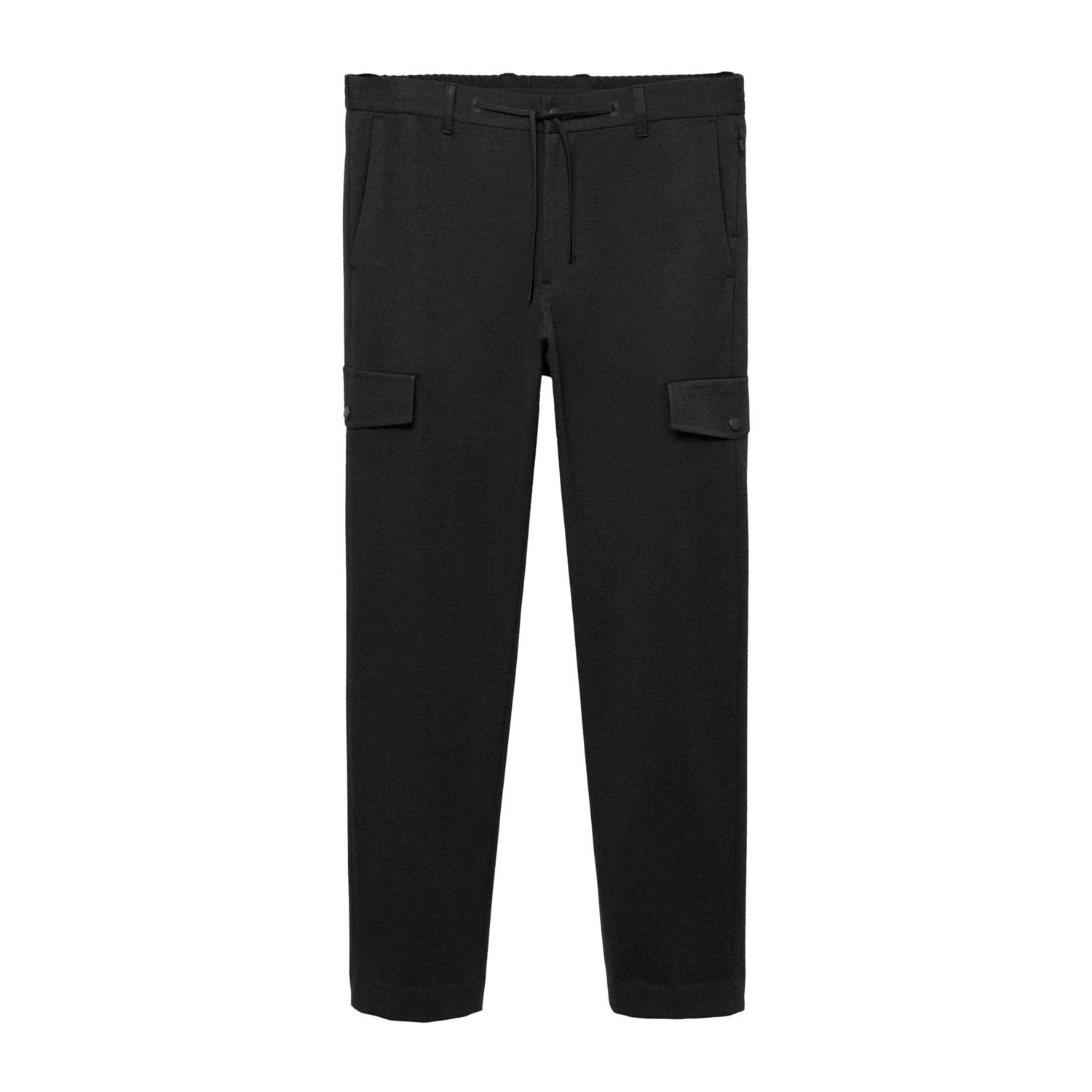 Mango Man slim cargo broek grijs