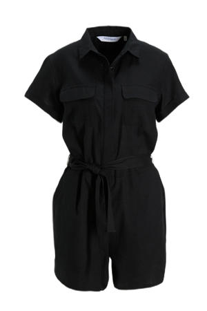 linnen playsuit zwart