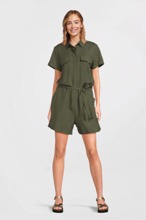 linnen playsuit khaki