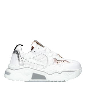 Pluto chunky leren sneakers wit/rosé