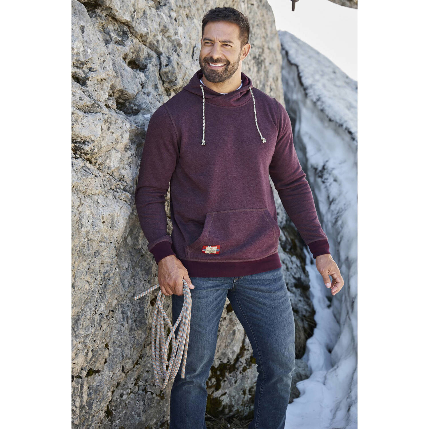 Jan Vanderstorm hoodie BLANKARD Plus Size aubergine