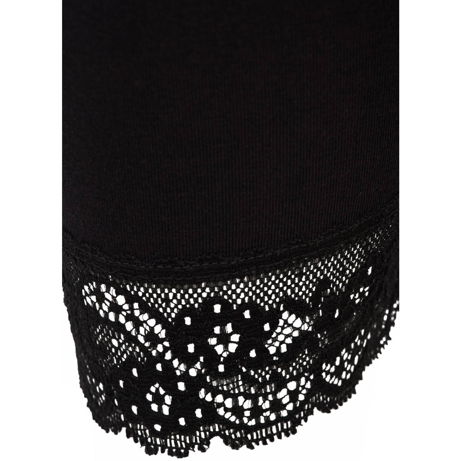 Zizzi 3 4 legging met kant zwart