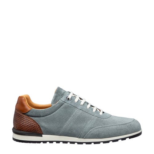 Van Lier suède sneakers grijsblauw afbeelding