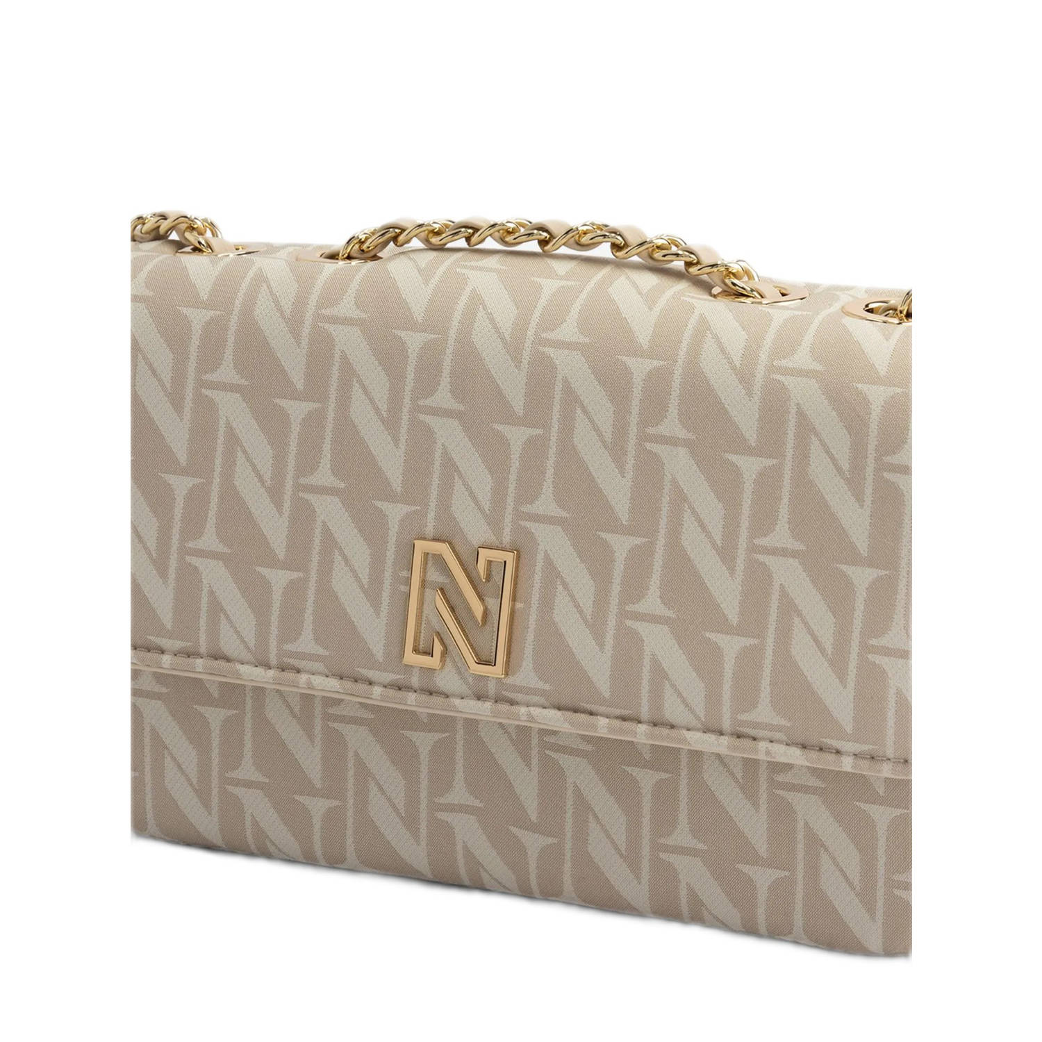 NIKKIE crossbody tas Ann Tonal Jacquard beige