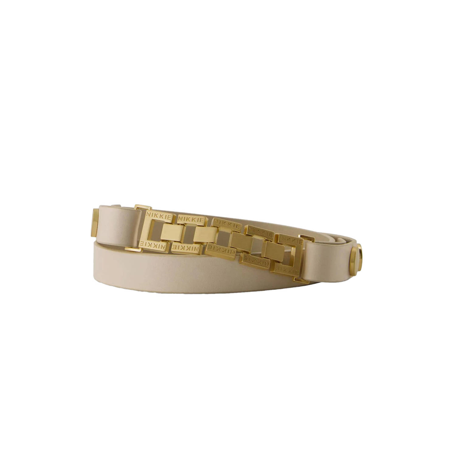NIKKIE leren riem Imizu Hip beige