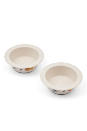 Peony Printed Suction Bowl 2-Pack