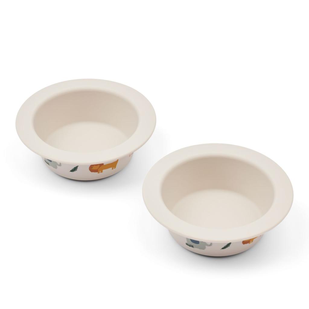 Liewood Peony Printed Suction Bowl 2-Pack