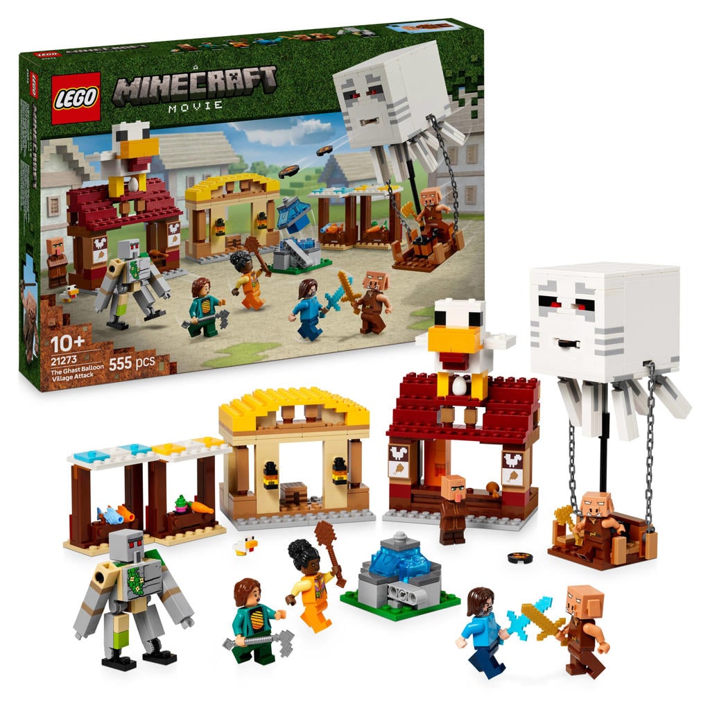 LEGO Minecraft De Ghast-Ballon Aanval op het Dorp 21273