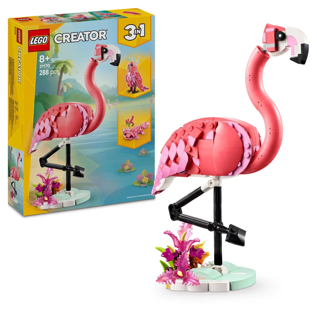LEGO Creator 3in1 Wilde dieren: roze flamingo set 31170