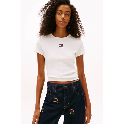 Tommy Jeans T-shirt ecru afbeelding