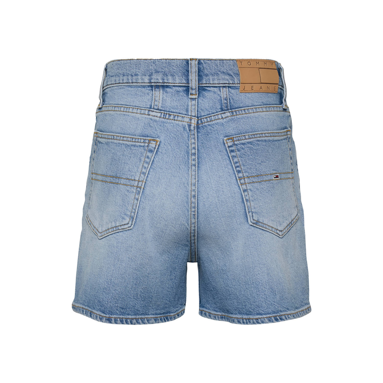 Tommy Jeans rechtvallend high waist denim short light blue denim