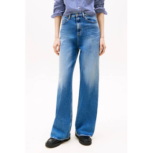 Tommy Jeans high waist wide leg jeans dark blue denim afbeelding