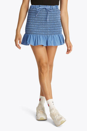 korte rok medium blue denim