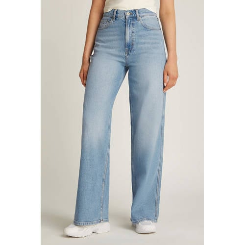 Tommy Jeans high waist wide leg jeans light blue denim afbeelding