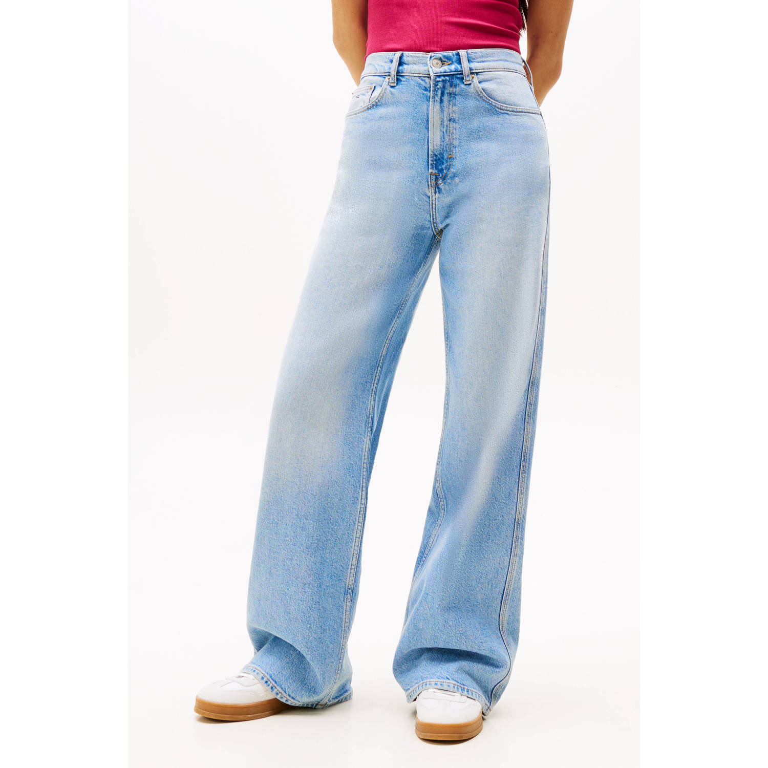 Tommy Jeans high waist wide leg jeans light blue denim