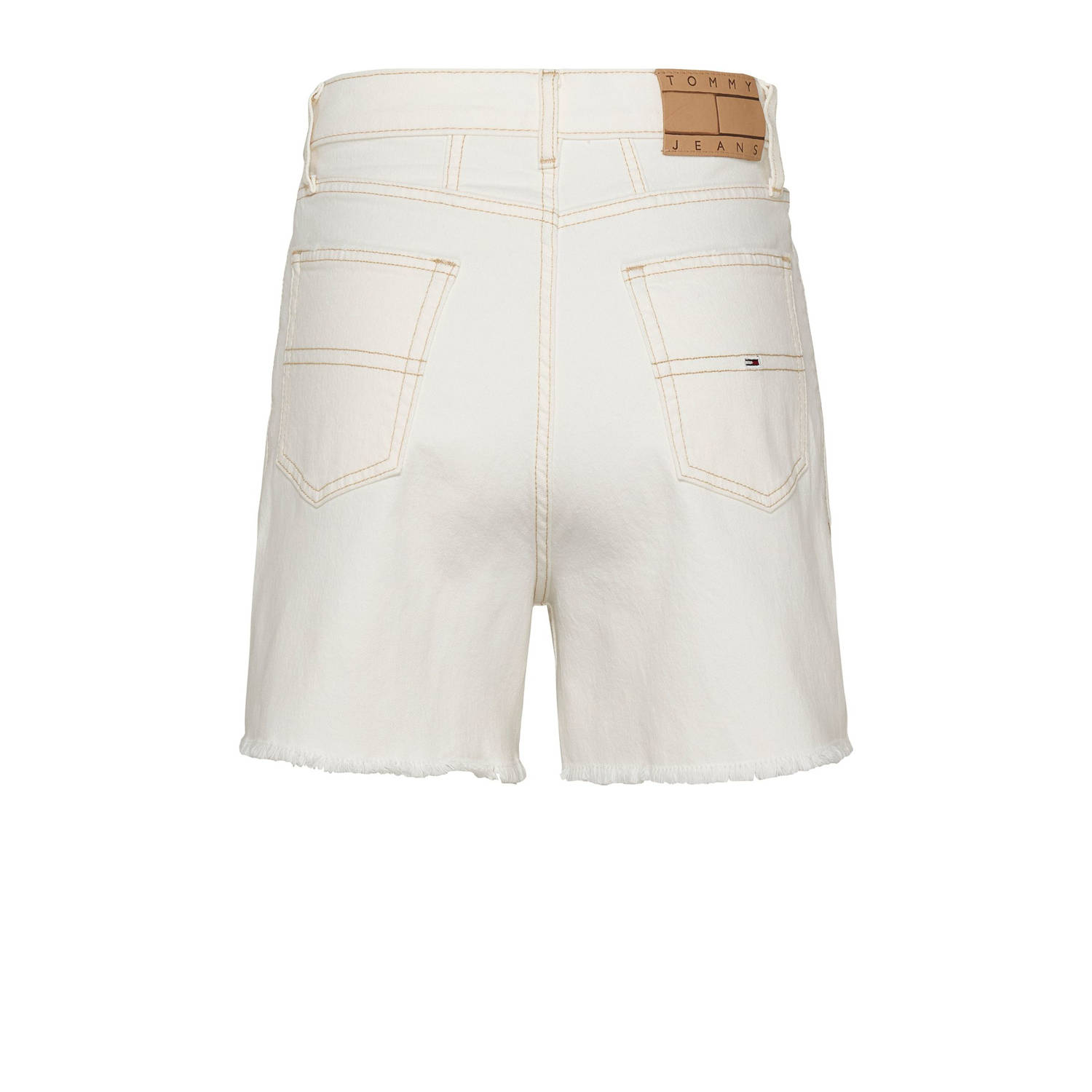 Tommy Jeans slim high waist denim short ecru