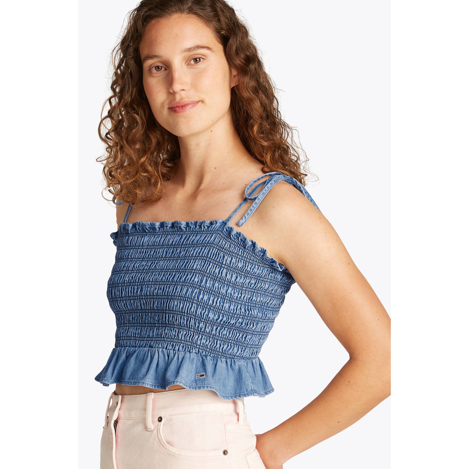 Tommy Jeans Slim fit top van puur katoen