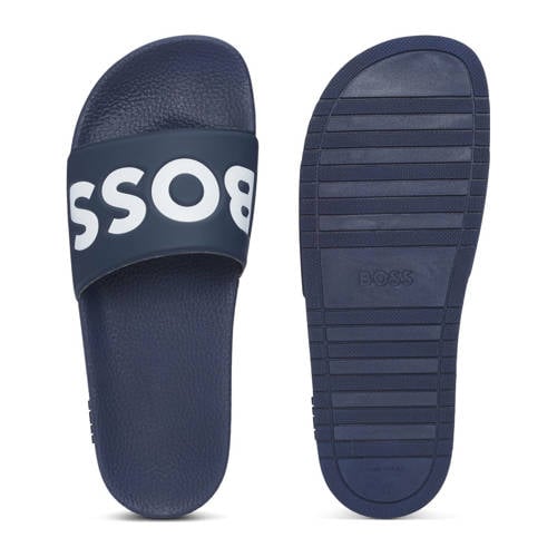 BOSS badslippers donkerblauw afbeelding