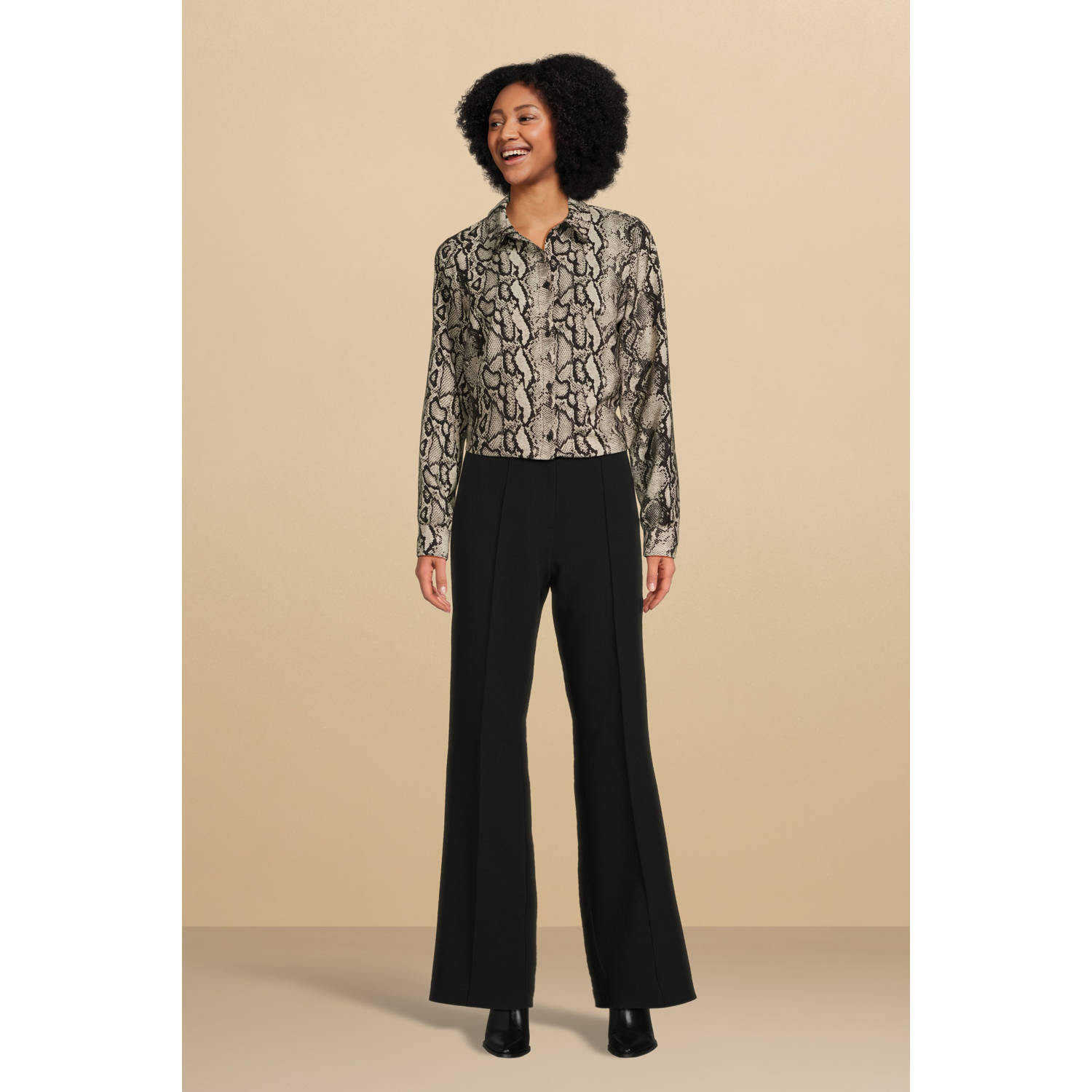 Geisha blouse bruin