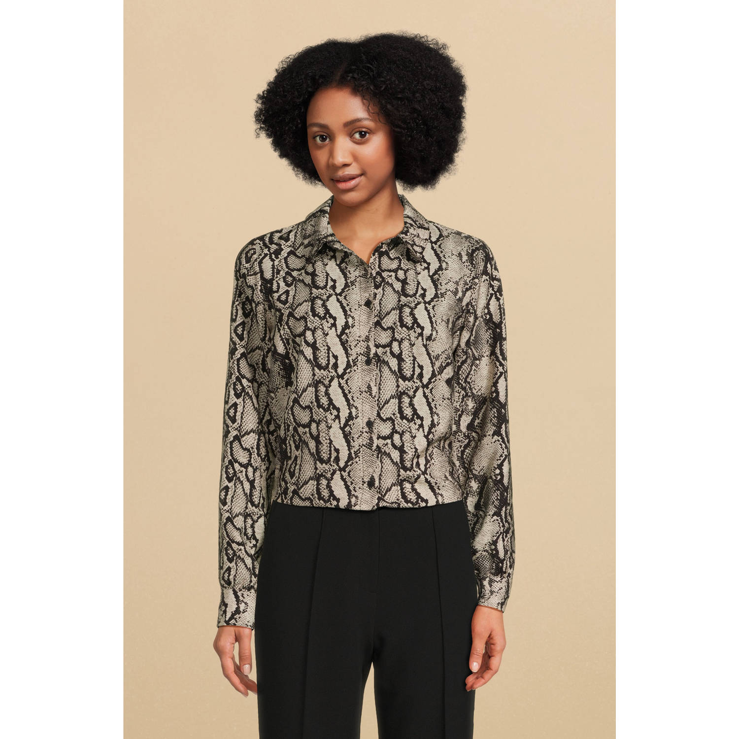 Geisha blouse bruin
