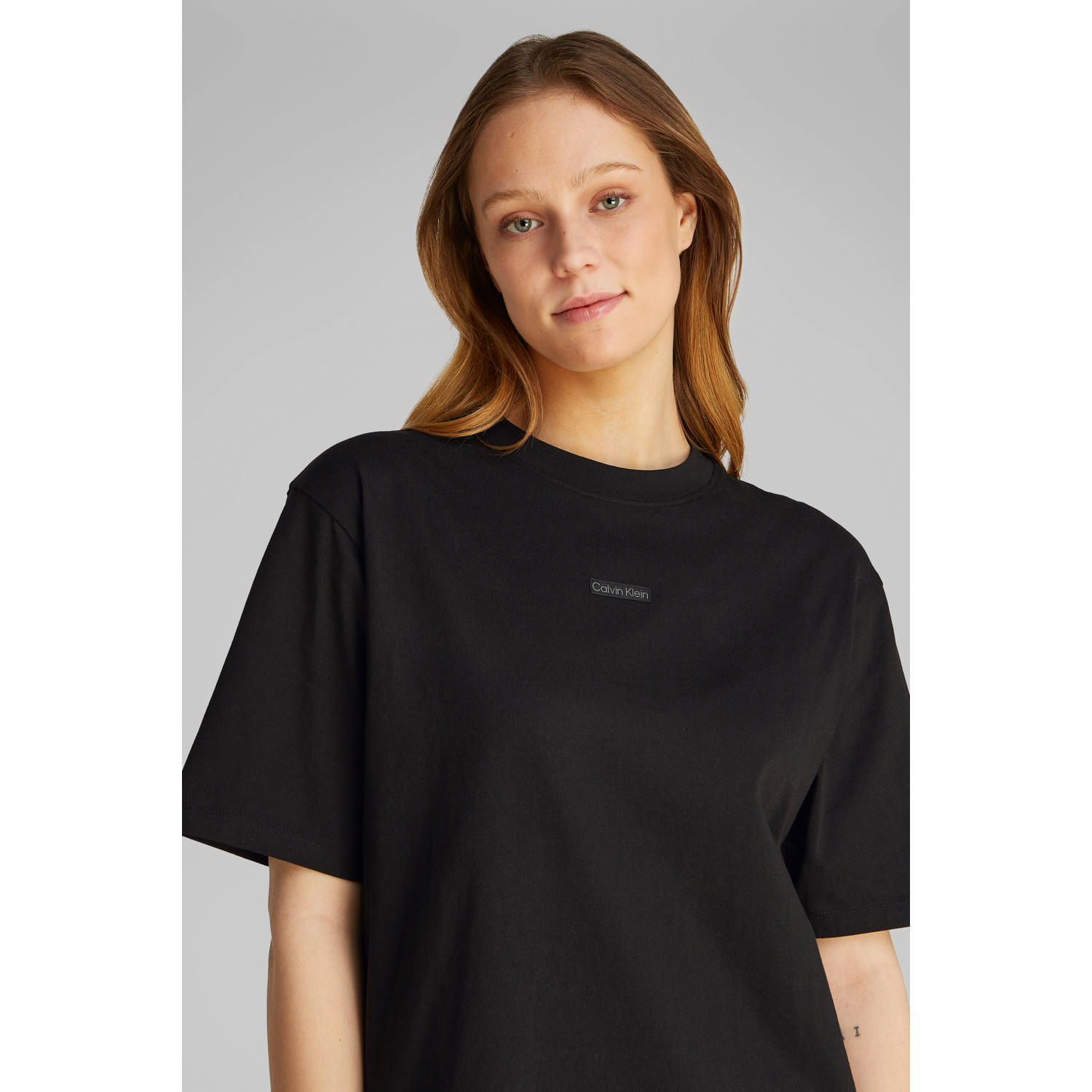 CALVIN KLEIN Dames Jurken Placed Inst Tee Dress Zwart