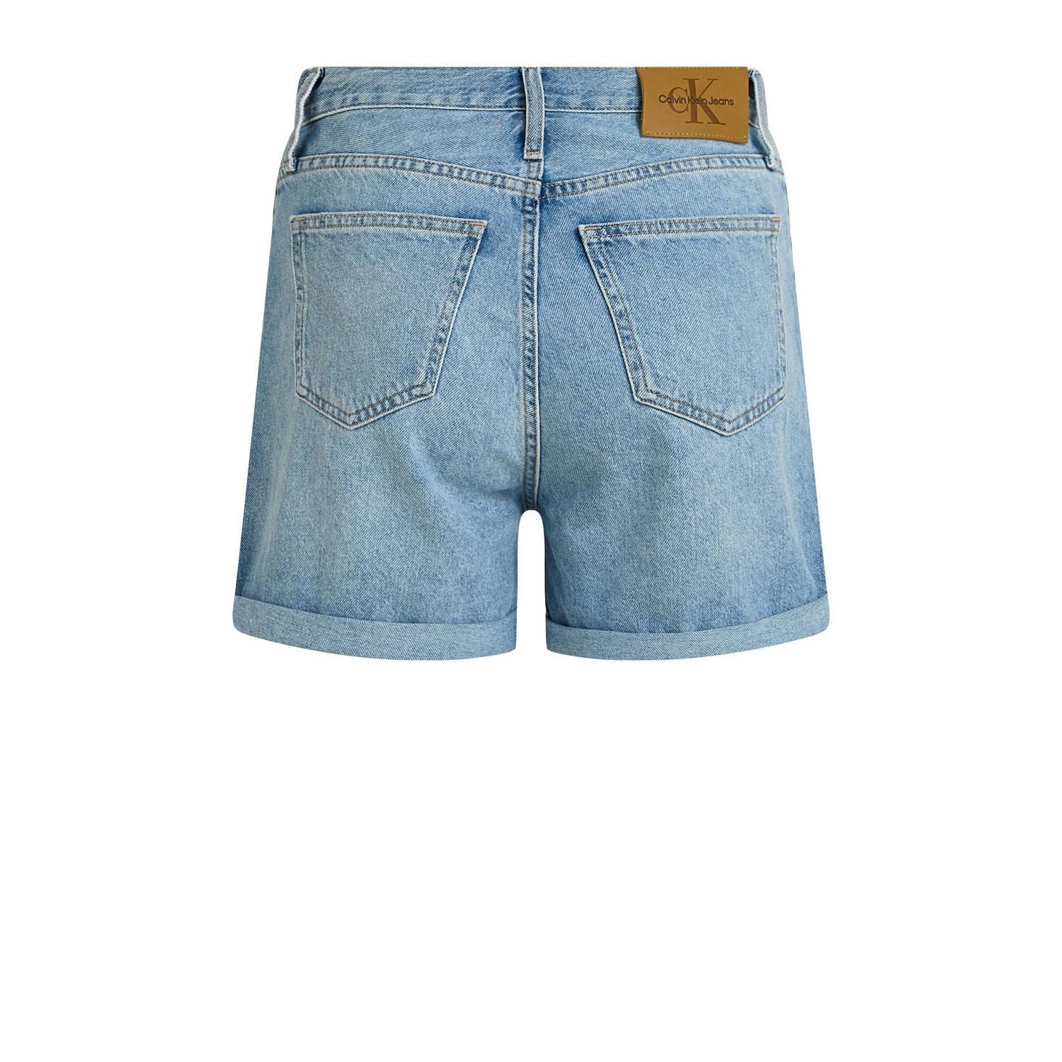 CALVIN KLEIN JEANS regular waist denim short light blue denim