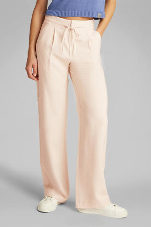 straight regular waist broek zand