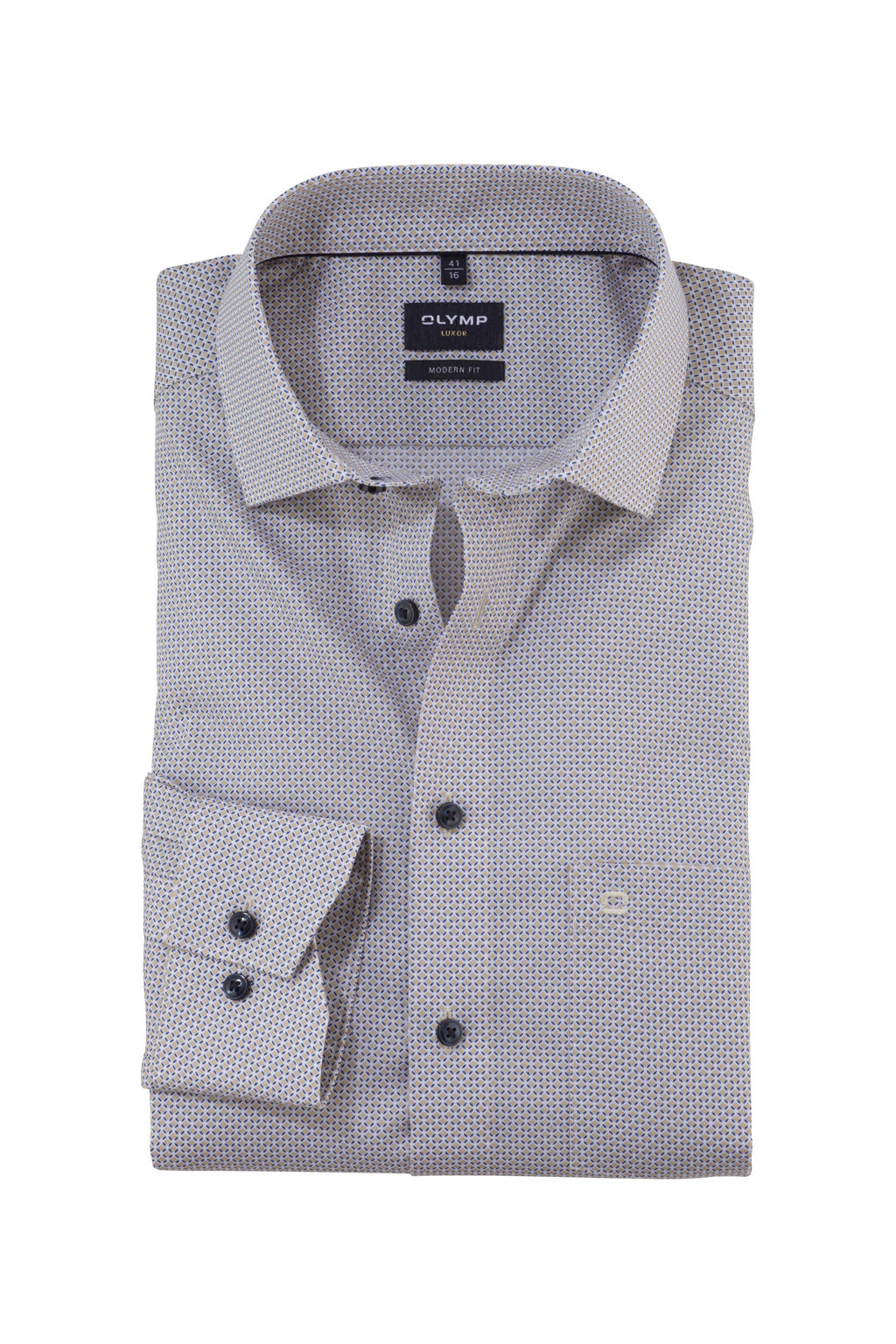 Olymp Luxor 24/Seven Zakelijk overhemd, modern fit, Global Kent, extra