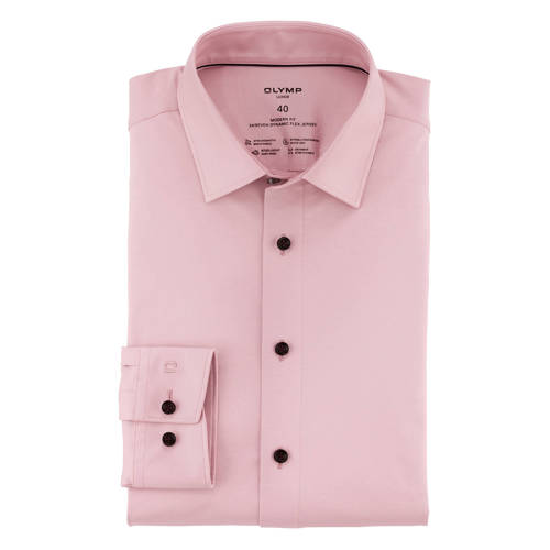 Olymp jersey overhemd 24/7 - Luxor modern fit roze afbeelding