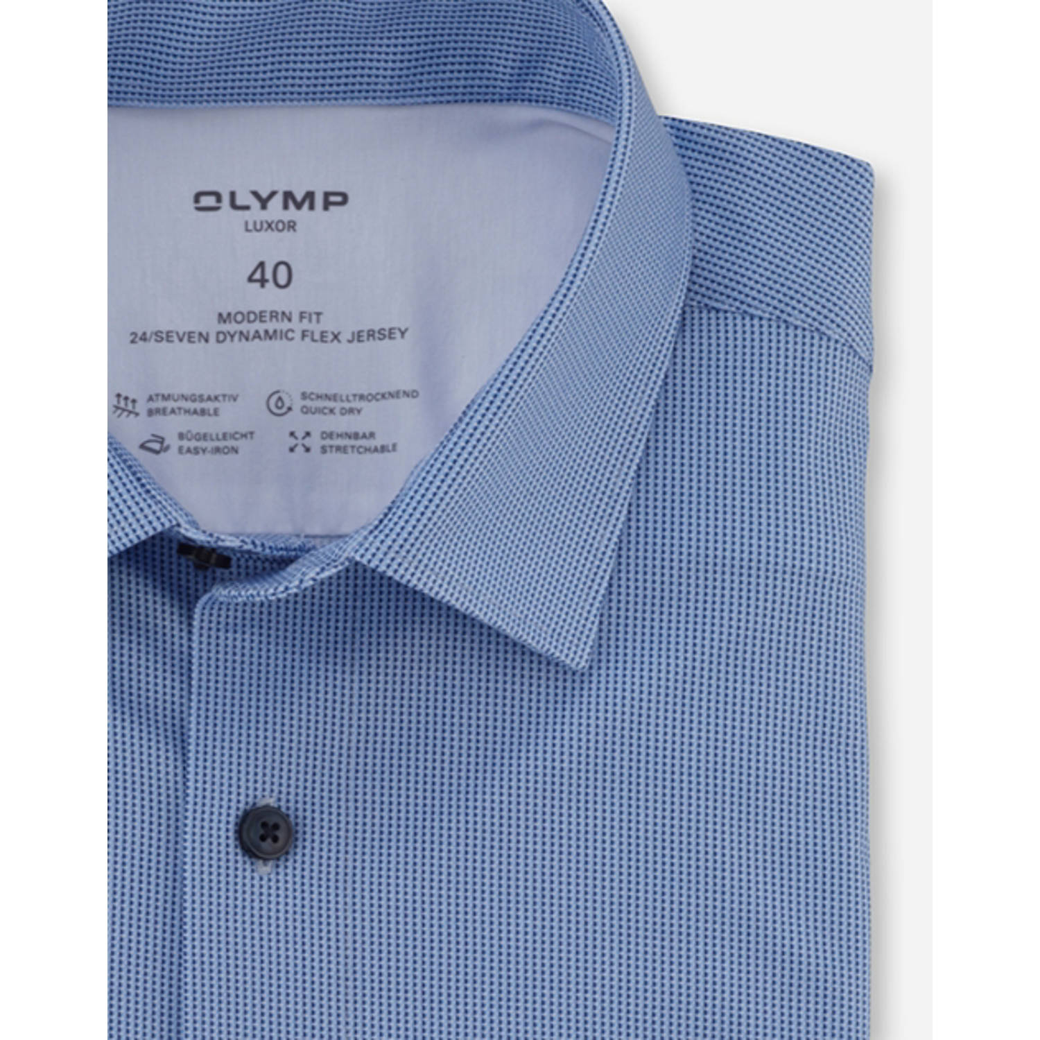 Olymp casual overhemd blauw