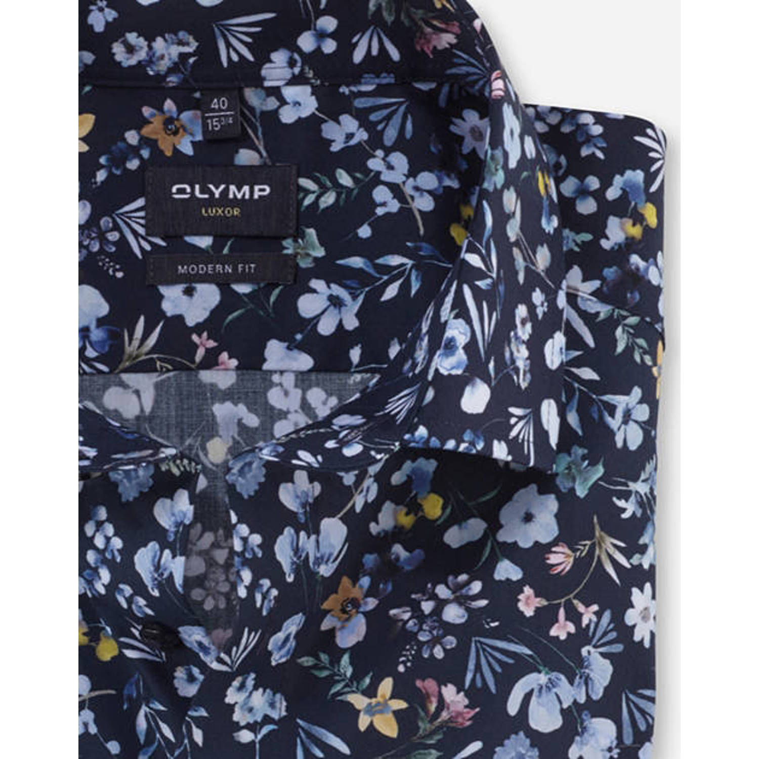 Olymp casual overhemd donkerblauw