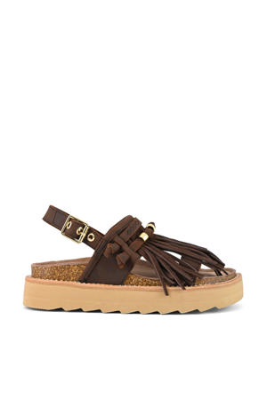 HC.Stormy62  leren sandalen donkerbruin