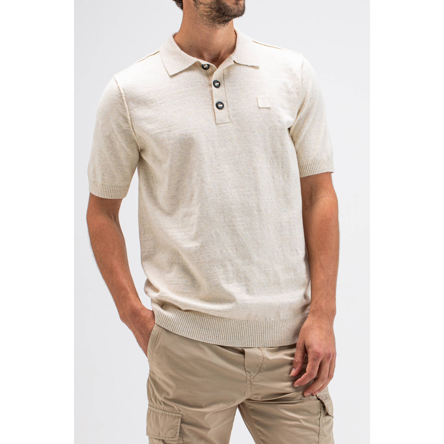 BUTCHER OF BLUE Heren Polo's & T-shirts Lt Clifden Polo Beige